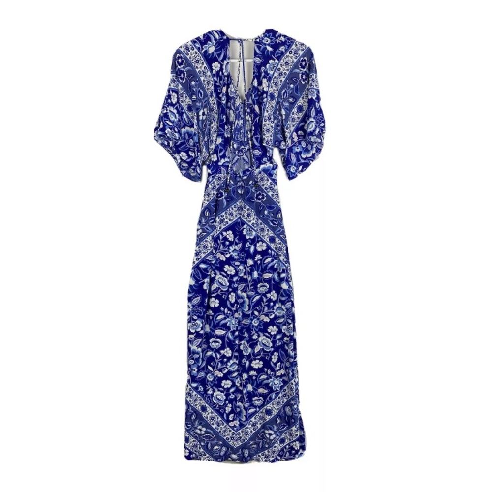 Spell & The Gypsy Lolita Cut Out Maxi Dress Blue Bell Floral - Picture 11 of 11